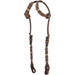 COUNTRY LEGEND RAWHIDE & RED BEADS DOUBLE EAR HEADSTALL - TackN'Bark
