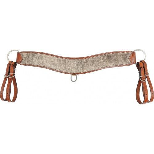 COUNTRY LEGEND TRIPPING COLLAR WITH BRINDLE COWHIDE OVERLAY AND STAINLESS STEEL SPOTS - TackN'Bark