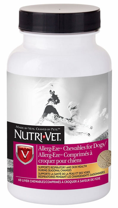 NUTRI-VET® ALLERG-EZE™ CHEWABLE TABLETS (60 CT) FOR DOGS (BILINGUAL)