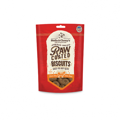 STELLA & CHEWY'S® RAW COATED GRASS-FED BEEF BISCUITS DOG TREATS 9 OZ