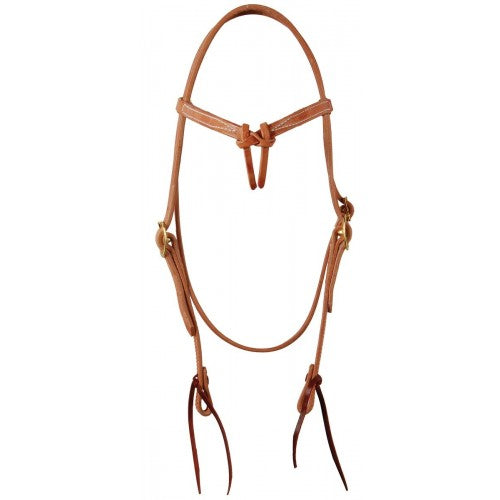 WESTERN RAWHIDE SIGNATURE FUTURITY HEADSTALL WITH TIES, HARNESS LEATHER