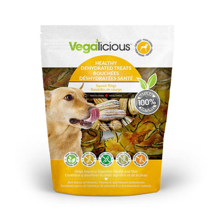 FOUFOUBRANDS VEGALICIOUS HEALTHY DEHYDRATED TREATS SQUASH RINGS 5.6OZ