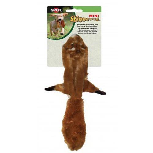 Skinneeez stuffing free dog toy satisfies a dog’s natural hunting instinct. With no stuffing to rip out, they offer long lasting play. The realistic mini squirrel design provides a flip flopping action dogs love.